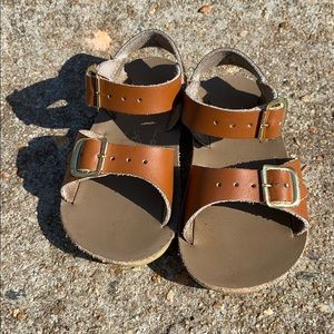 Salt water sandals size 4.
